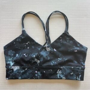 Joy Lab  Women's Black and Gray Patterned Sports Bra Size Small